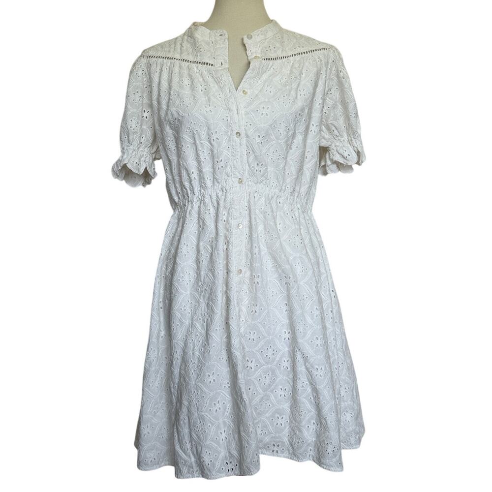 BA&SH Beky Dress - Ecru - Size 8 / Large